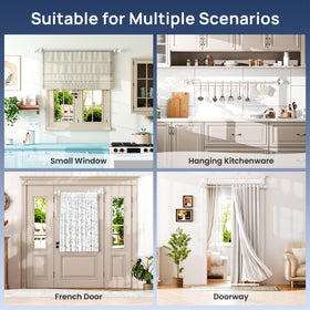 ENJOYBASICS matte white curtain rod adds modern style to any room.