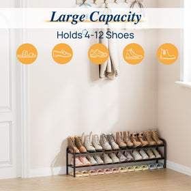 ENJOYBASICS 12-pair capacity shelf keeps shoes neatly organized