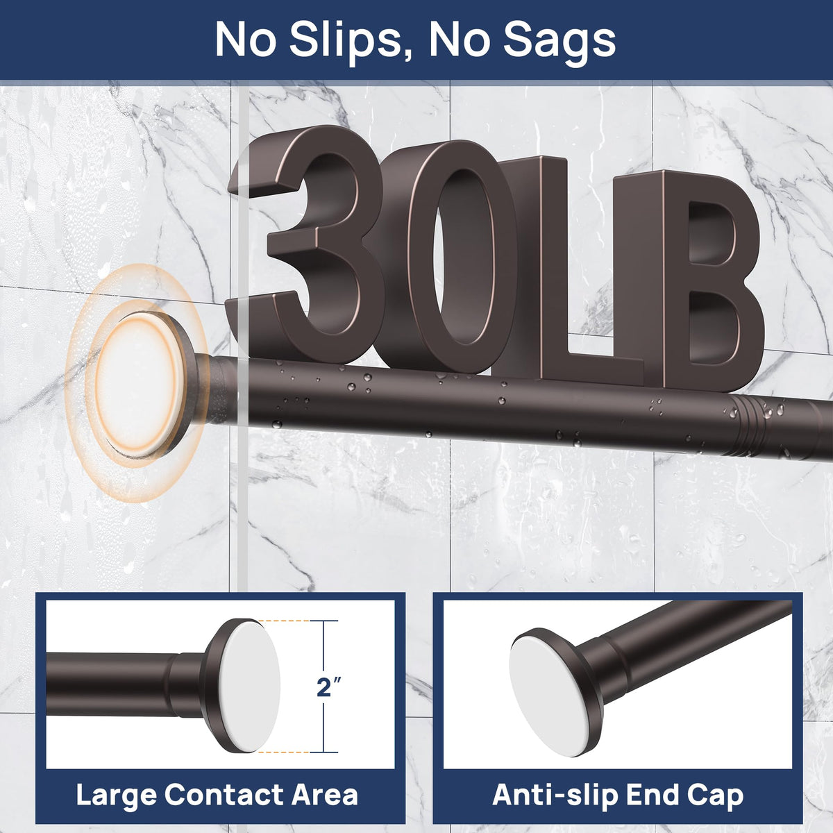 ENJOYBASICS rod supports up to 30 lbs for heavy curtains or liners