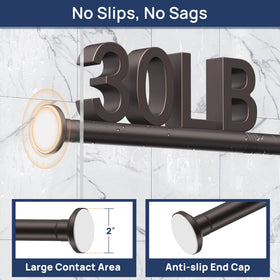 ENJOYBASICS rod supports up to 30 lbs for heavy curtains or liners