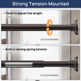 ENJOYBASICS tool-free installation of shower rod for quick setup