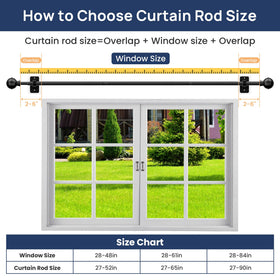 ENJOYBASICS two-pack curtain rods for multiple windows