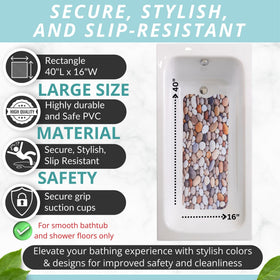 ENKOSI bath mat with durable PVC material for long-lasting bathroom safety