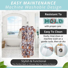 ENKOSI bath mat extra-large 40x16 provides comprehensive tub coverage