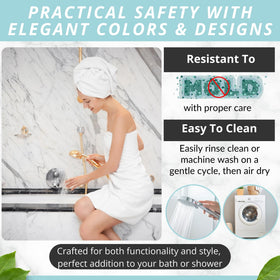 ENKOSI bath mat is machine washable for easy cleaning and care.