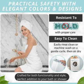 ENKOSI bath mat is machine washable for easy cleaning after use.