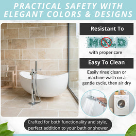 ENKOSI Bath Mat is safe for kids and elderly with a nonslip design.