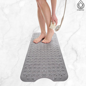 ENKOSI extra-large 40x16 bathmat covering tub floor for full coverage