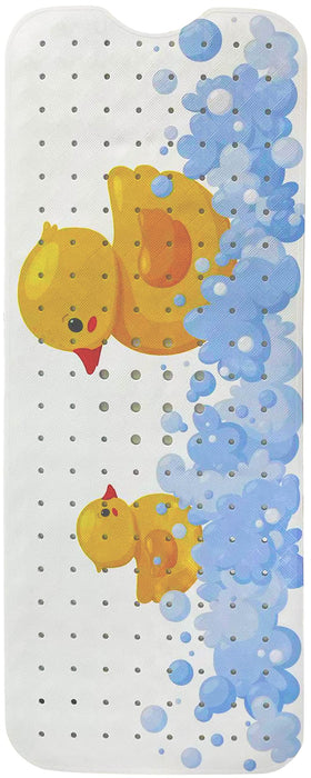 ENKOSI kids bath mat with duck print and suction cups for secure bath time.