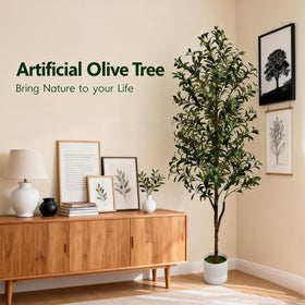 ENLETRAN olive tree decor for office spaces adds a touch of nature