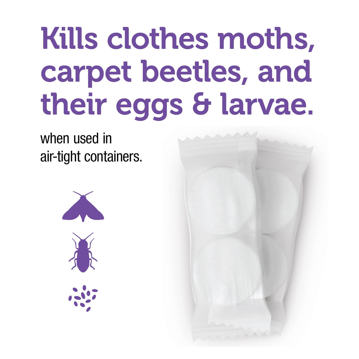 Enoz lavender-moth-ball-packet ideal for long-term seasonal storage.