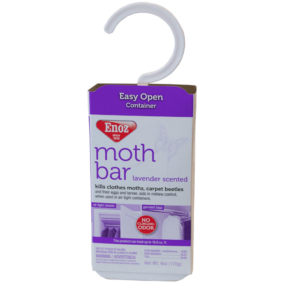 Enoz Moth Bar lavender scented case deters moths while refreshing closet air