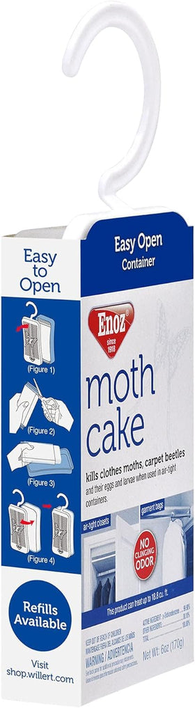 Enoz Moth Cake close-up reveals texture for pest control.