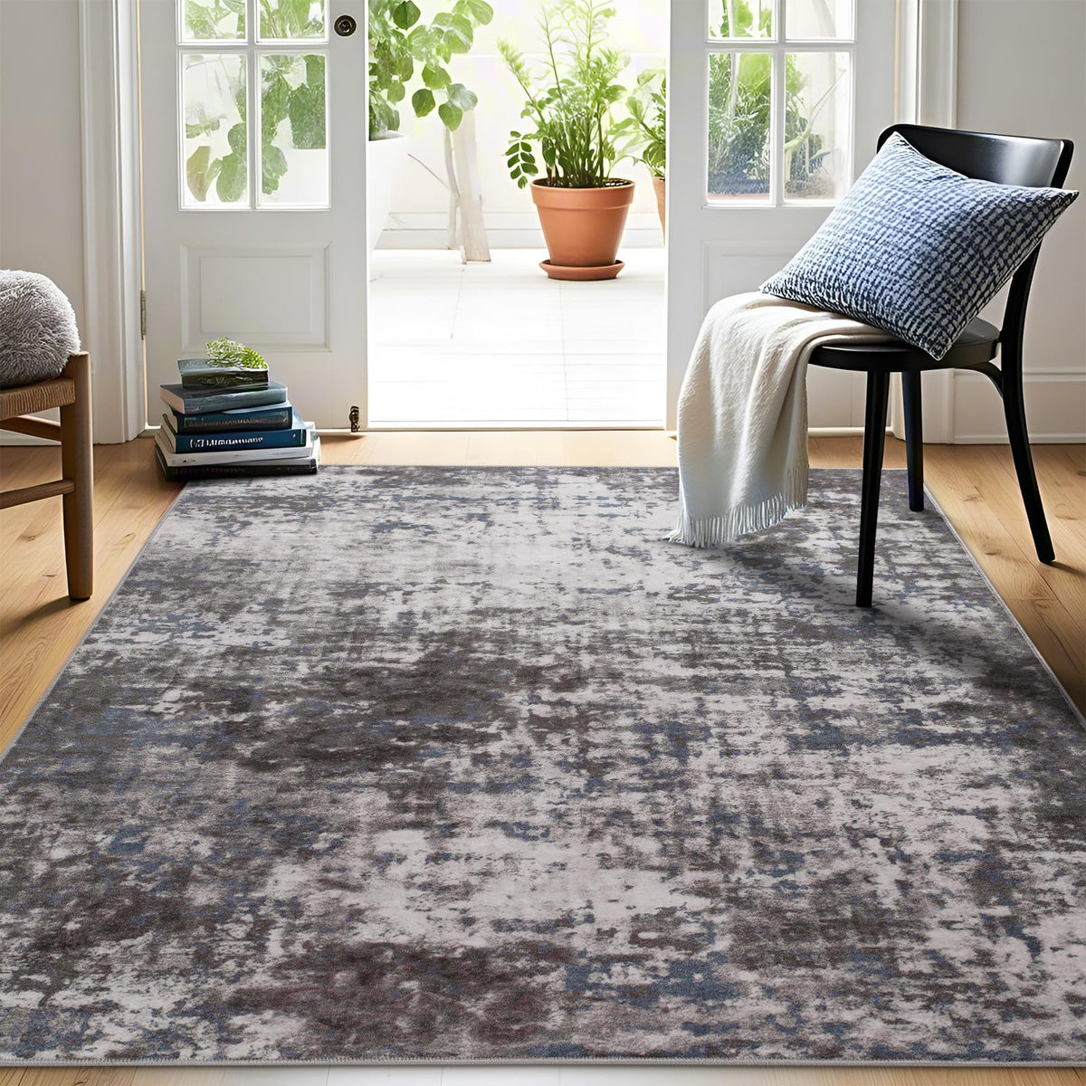 Enqinar modern abstract 3x5 rug machine washable for easy cleaning