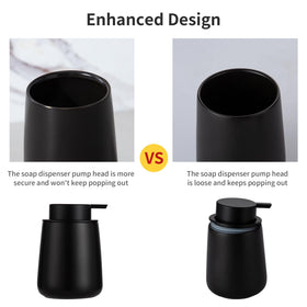 Enra Black Soap Dispenser wide-mouth opening for easy refills