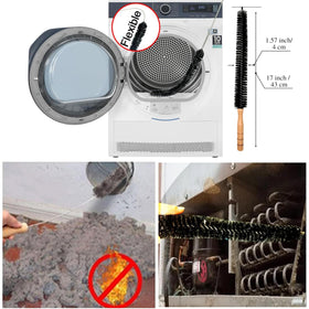 ENUKYCOM dryer vent hose cleaner reaches deep lint
