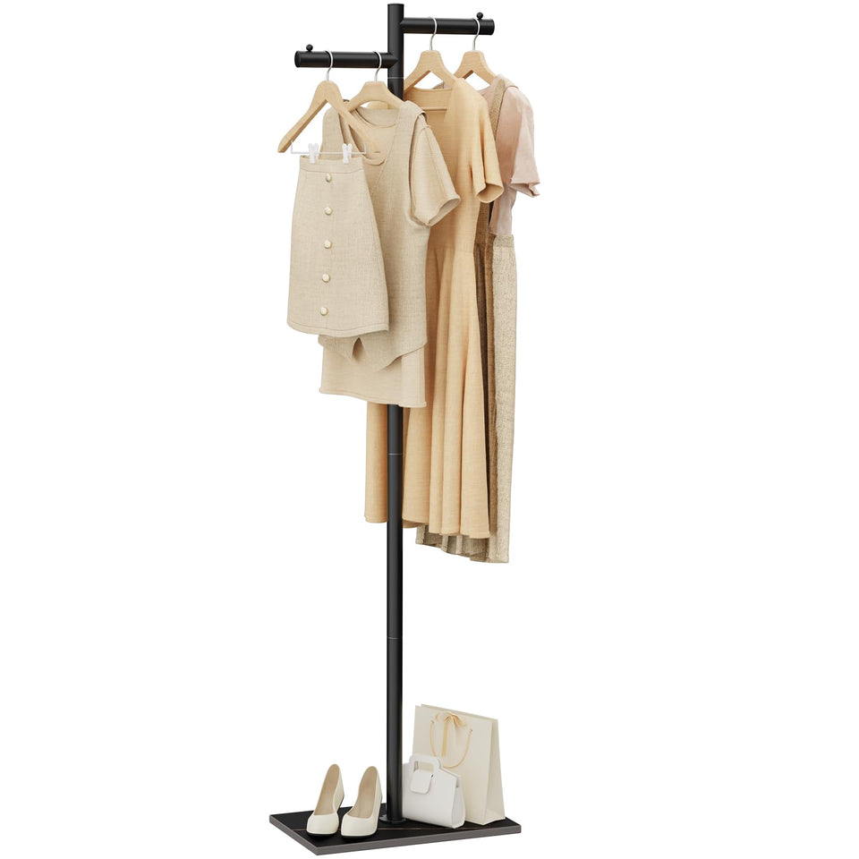 ENUMAIL garment rack with a z-shape design for sturdy storage in modern interiors