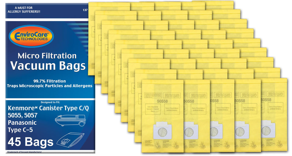 EnviroCare premium bags package for Kenmore 50558 provides quick replacement