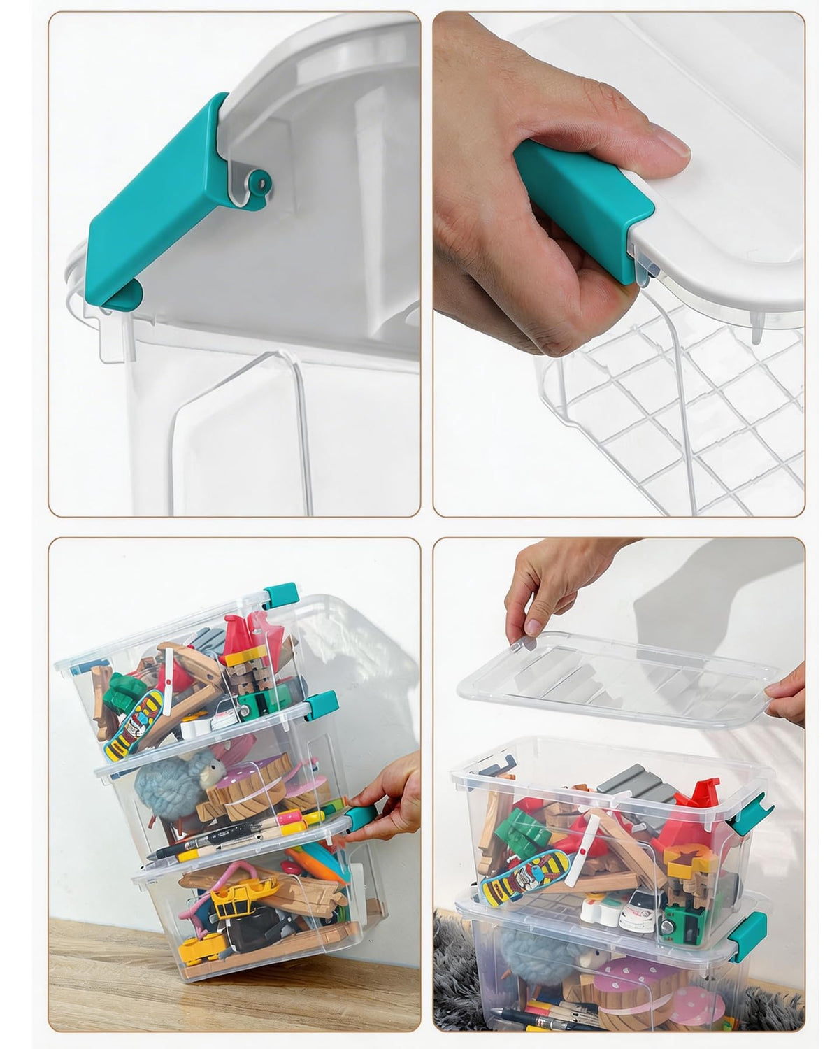 7-quart capacity fits a variety of items while staying compact.