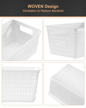 EOENVIVS baskets arranged on a shelf for tidy storage.