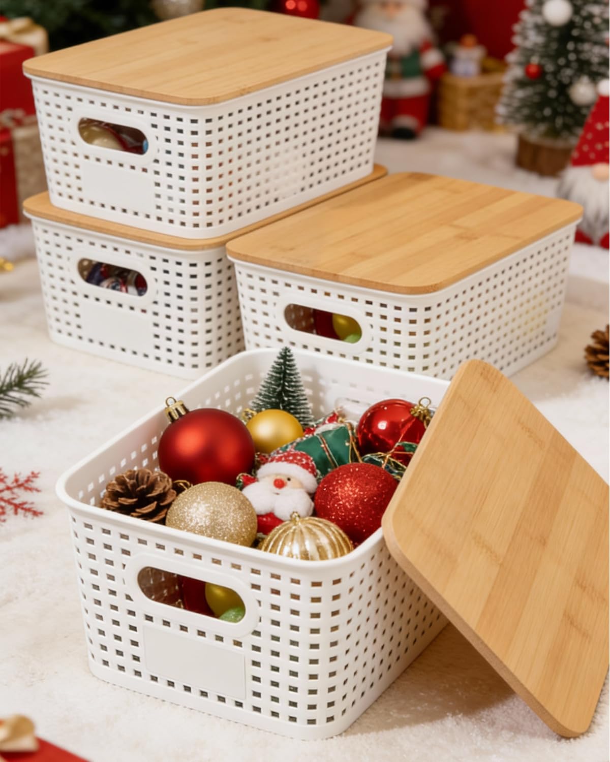 EOENVIVS toy storage basket keeps playroom organized and ready.