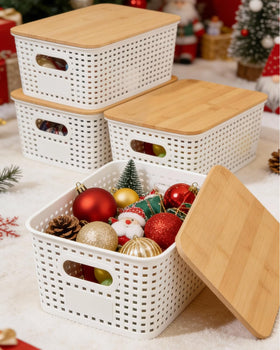 EOENVIVS toy storage basket keeps playroom organized and ready.