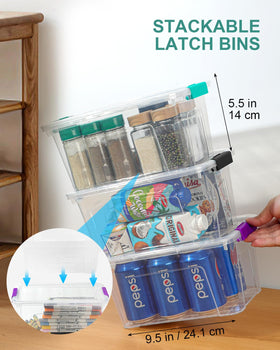 Secure lid system helps maintain clean, organized spaces in busy households.