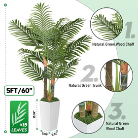 EOOIO palm tree trunk assembly close-up shows quick setup