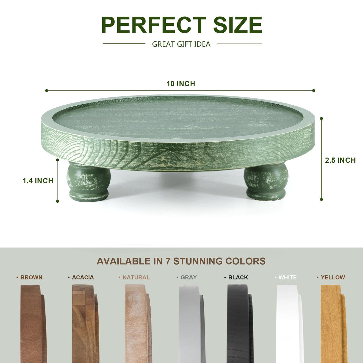 EOSAHR green display riser holds candles for ambient lighting