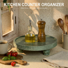 EOSAHR pine wood riser used as kitchen soap dispenser stand