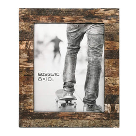 Eosglac rustic 8x10 birch bark frame showcases natural texture for tabletop display