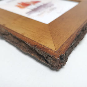 Eosglac rustic wood photo frame for tabletop display with warm, inviting tones.