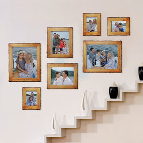 Eosglac solid wood frame with glass back protects photos.