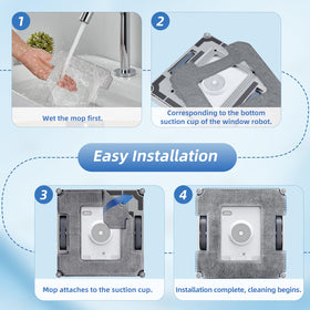 EOVWAEO Winbot W1 mop pad highly absorbent and reusable