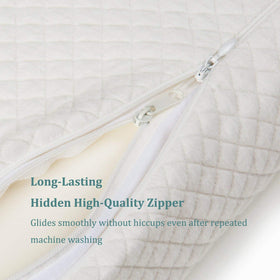 EPABO contour memory foam pillow back sleeping position demonstrates contour design for comfort