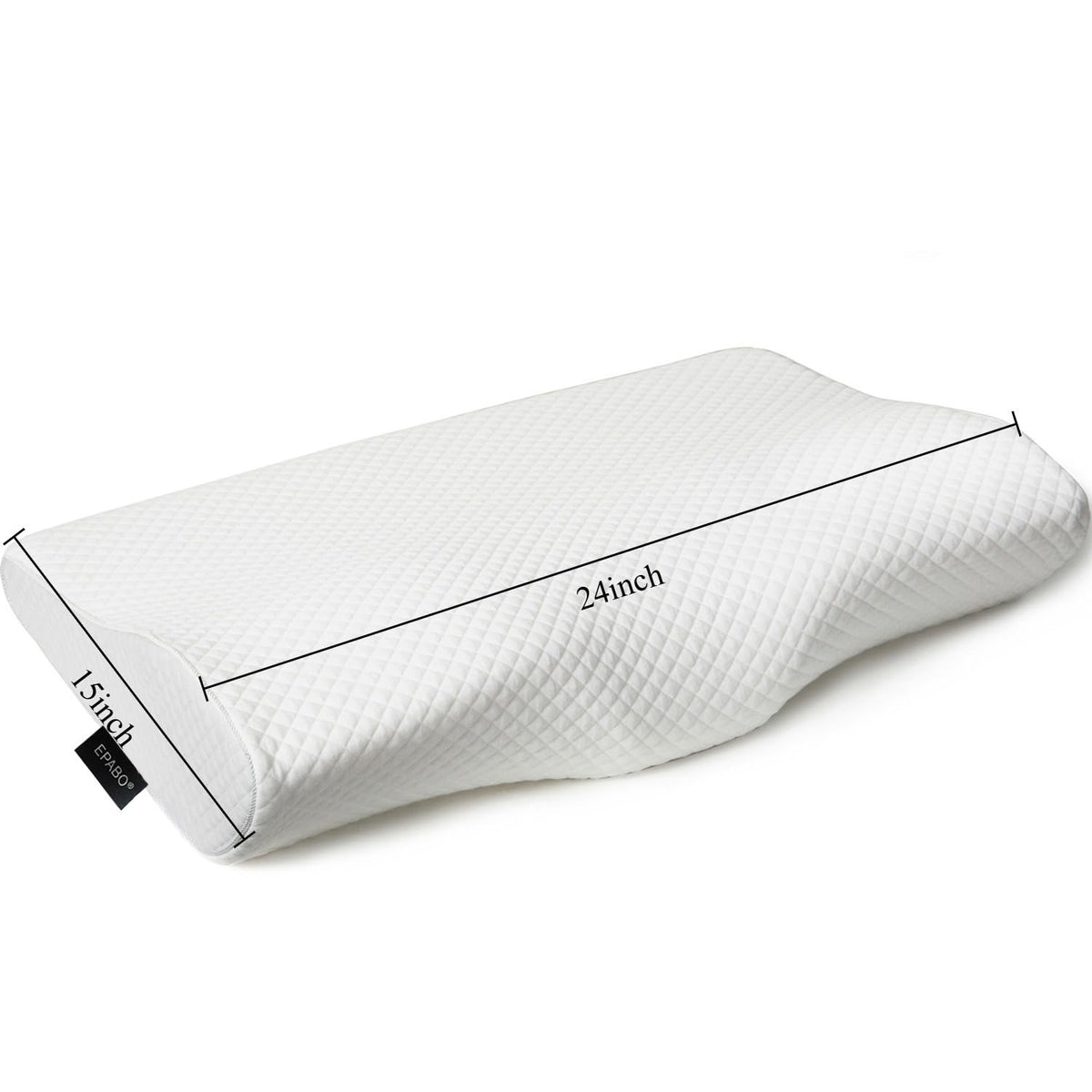 EPABO contour memory foam pillow packaging and included pillowcase adds value