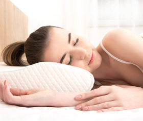 EPABO contour memory foam pillow zipper pillowcase demonstrates removable cover and easy care