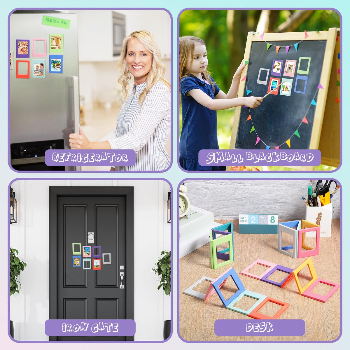 Epakh 40-pack fridge decor frames for multi-room use