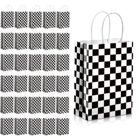 Epakh checkered racing bags with handles, easy to carry for party favors.