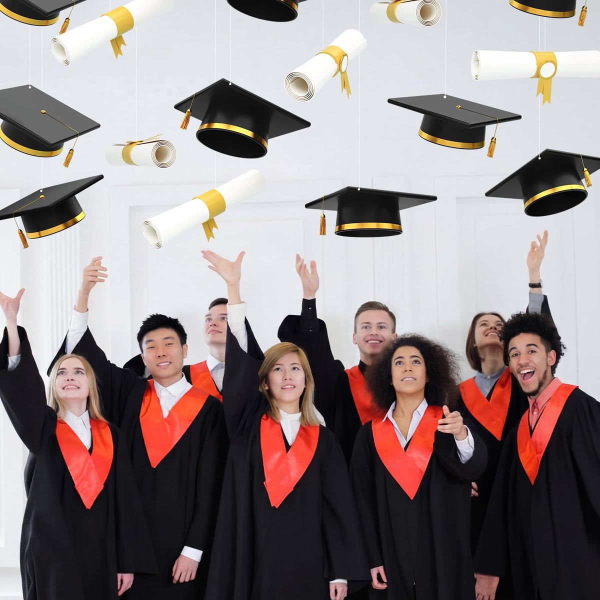 Epakh caps and diplomas set packaging offers versatile party decor