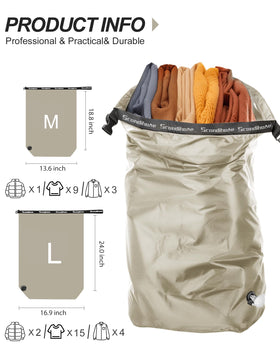 EPEDAL24 pump-free vacuum compression enables effortless packing and compact storage.