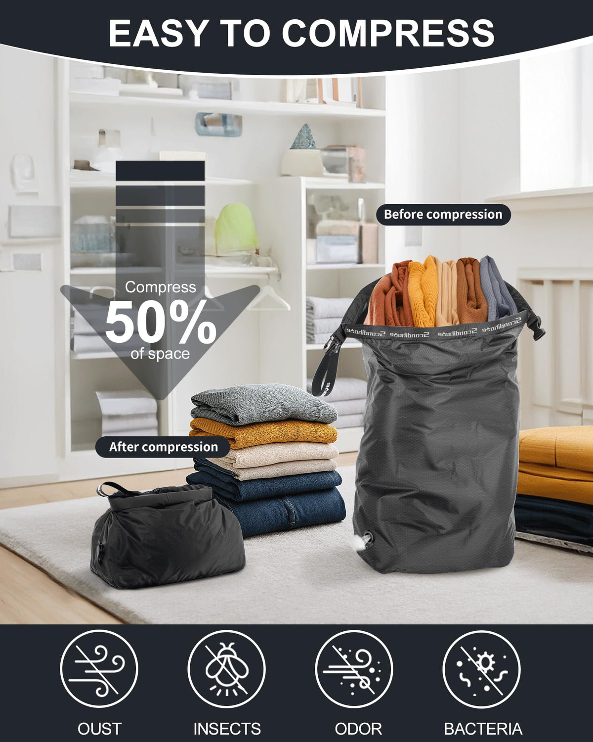 EPEDAL24 odor-free design stays fresh after washes and backpack storage.
