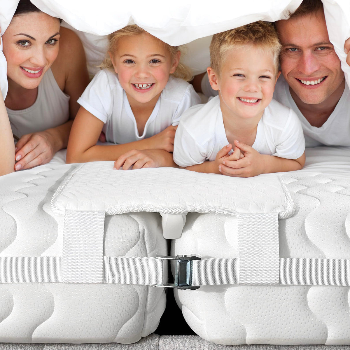 EPHEDORA 12in bed bridge assembly ensures a secure mattress connection.