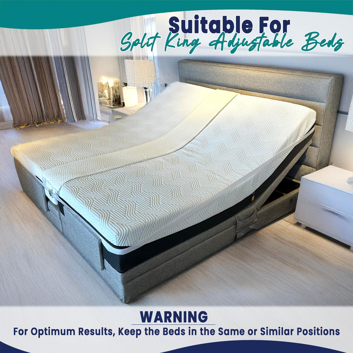 EPHEDORA heavy-duty strap keeps beds connected all night.