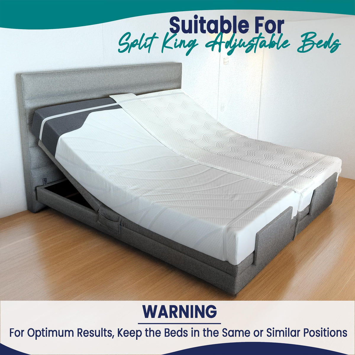 EPHEDORA memory foam bridge provides soft, even surface across beds