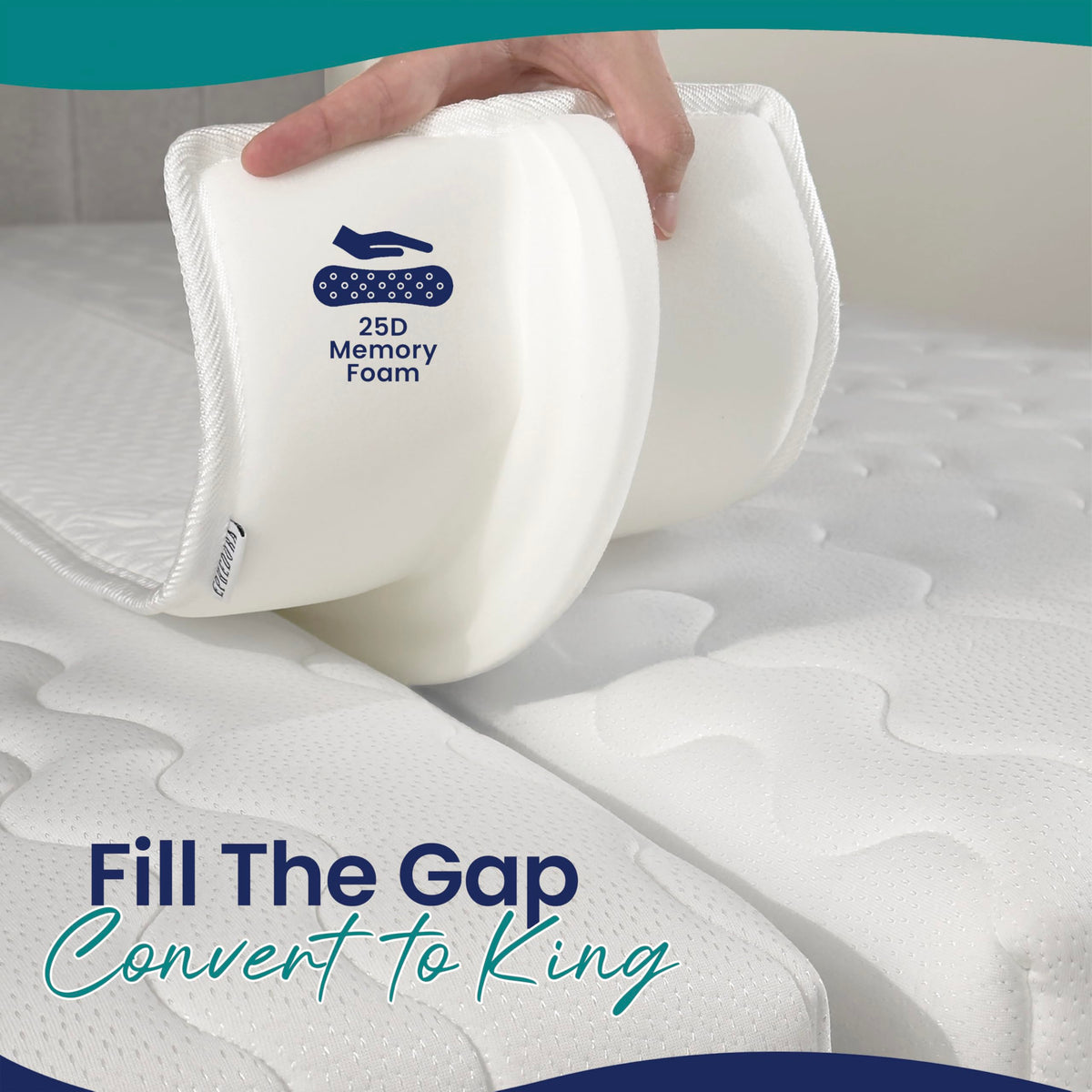 EPHEDORA memory foam pad closeup showing comfort layer