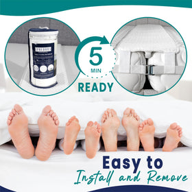 EPHEDORA slip-prevention ribbon minimizes bed movement.