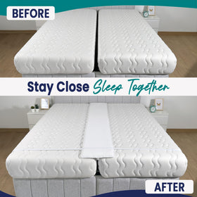 EPHEDORA split-king gap filler with elastic straps keeps mattresses aligned