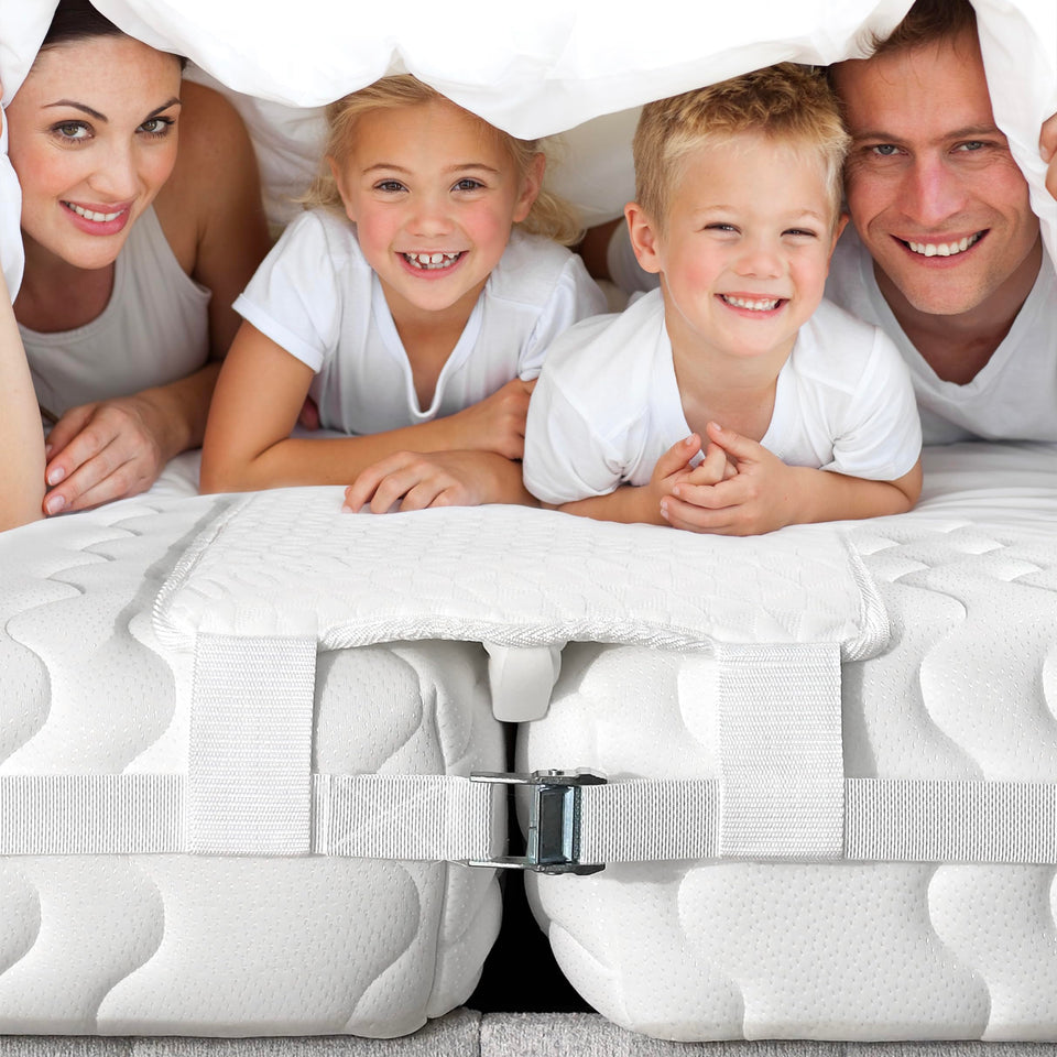 EPHEDORA twin-to-king bed bridge assembly fills gaps for closer sleep