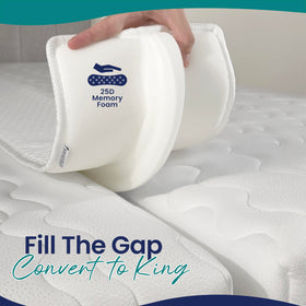 EPHEDORA twin XL to king conversion showcases a gap-free sleeping surface.